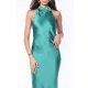 TGH MIDNIGHT ELEGANCE CUT-OUT BACK SATIN MAXI DRESS