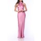 TGH MIDNIGHT ELEGANCE CUT-OUT BACK SATIN MAXI DRESS