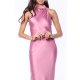 TGH MIDNIGHT ELEGANCE CUT-OUT BACK SATIN MAXI DRESS