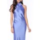 TGH MIDNIGHT ELEGANCE CUT-OUT BACK SATIN MAXI DRESS