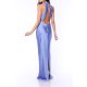 TGH MIDNIGHT ELEGANCE CUT-OUT BACK SATIN MAXI DRESS