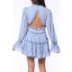 TGH CUT-OUT BACK RUFFLES MINI DRESS