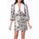 TGH GLOWY JACQUARD WHITE COLLAR MINI DRESS