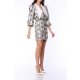 TGH GLOWY JACQUARD WHITE COLLAR MINI DRESS