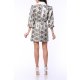 TGH GLOWY JACQUARD WHITE COLLAR MINI DRESS