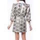 TGH GLOWY JACQUARD WHITE COLLAR MINI DRESS