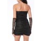 TGH SEDUCTIVE LACE DRAPED CORSET&GLOVES MINI DRESS