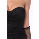 TGH SEDUCTIVE LACE DRAPED CORSET&GLOVES MINI DRESS