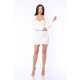 TGH ROCHIE MINI CU TOP STIL CORSET SI UMERI INALTI