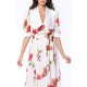 TGH ROSE PRINT VICTORIAN COLLAR MIDI DRESS