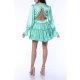 TGH ALL OVER RUFFLES CUT-OUT BACK MINI DRESS