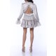 TGH ALL OVER RUFFLES CUT-OUT BACK MINI DRESS