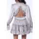 TGH ALL OVER RUFFLES CUT-OUT BACK MINI DRESS