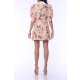 TGH LINO FLORAL PRINT PLISSE MINI DRESS