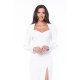 TGH ROCHIE MIDI PRINCESS LIKE CU UMERI INALTI SI CORSET