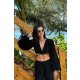 TGH LINO MIDSUMMER PUFFED SLEEVES CRISS CROSS CROP TOP