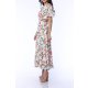 TGH TIMELESS FLORAL CRISS-CROSS BACK MIDI DRESS