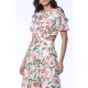 TGH TIMELESS FLORAL CRISS-CROSS BACK MIDI DRESS