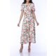 TGH TIMELESS FLORAL CRISS-CROSS BACK MIDI DRESS