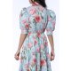 TGH ROCHIE MIDI GARDEN RADIANCE CU PRINT FLORAL SI VOLAN