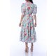 TGH ROCHIE MIDI GARDEN RADIANCE CU PRINT FLORAL SI VOLAN