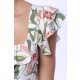 TGH ROCHIE MIDI TIMELESS FLORAL CU VOLANE