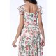 TGH ROCHIE MIDI TIMELESS FLORAL CU VOLANE