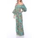 TGH SALOPETA OFF-SHOULDERS CU PANTALONI LARGI SI IMPRIMEU FOREST