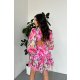TGH ROCHIE MINI CU VOLANE SI PRINT FLORAL