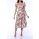TGH LINO FLORAL HEAVEN BOHO MIDI DRESS