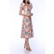 TGH LINO FLORAL HEAVEN BOHO MIDI DRESS