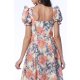 TGH LINO FLORAL HEAVEN BOHO MIDI DRESS
