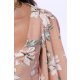 TGH LINO CROP TOP SUMMERTIME CU PRINT FLORAL SI MANECI BUFANTE