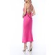 POESSE SUMMER EVENT SATIN MIDI DRESS