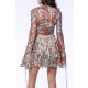 TGH TOP SCURT ANIMAL PRINT CU VOLANE