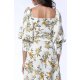 TGH ROCHIE MIDI A-LINE FLORAL SERENADE CU UMERI GOI