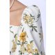 TGH ROCHIE MIDI A-LINE FLORAL SERENADE CU UMERI GOI