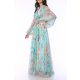 TGH AQUA ROSE CROPPED MAXI DRESS