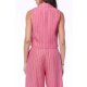 TGH LINO POINTED COLLAR STRIPES VEST BERRIES