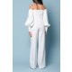 TGH CEREMONY OFF-SHOULDERS FRONT BUTTONS JUMPSUIT