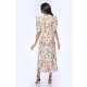 TGH ROCHIE MIDI CU GULER ASCUTIT  SALMON TULIPS 