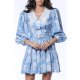 TGH BLOOMING GRACE EMBROIDERED COLLAR MINI DRESS