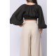 TGH LINO PUFFED SLEEVES CROP TOP