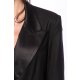 TGH SATIN LAPELS ONE BUTTON BLAZER