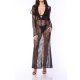 TGH SEMISHEER RHIENSTONES DETAILS LACE MAXI DRESS