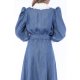 TGH ROCHIE MIDI VIVID DENIM CU GULER VICTORIAN