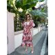 TGH ROCHIE MIDI CU GULER BRODAT FALLEN LEAVES