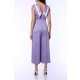 TGH COLOR BLOCK NAVY COLLAR CULOTTES JUMPSUIT