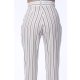 TGH LINO LEISURE HIGH-WAIST STRIPED CIGARETTE PANTS