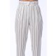 TGH LINO LEISURE HIGH-WAIST STRIPED CIGARETTE PANTS